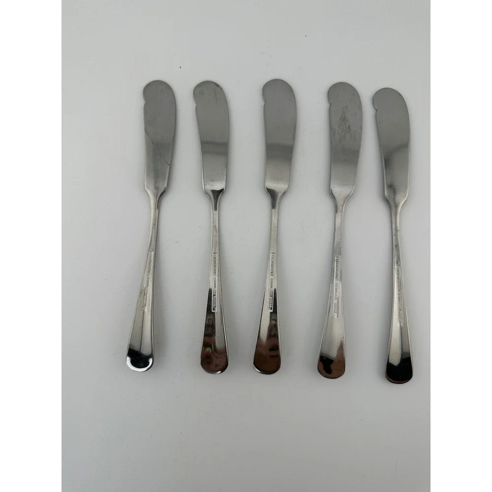 Vintage Gran Royale Stainless Steel Butter Cheese Spreaders knives Set of 5
